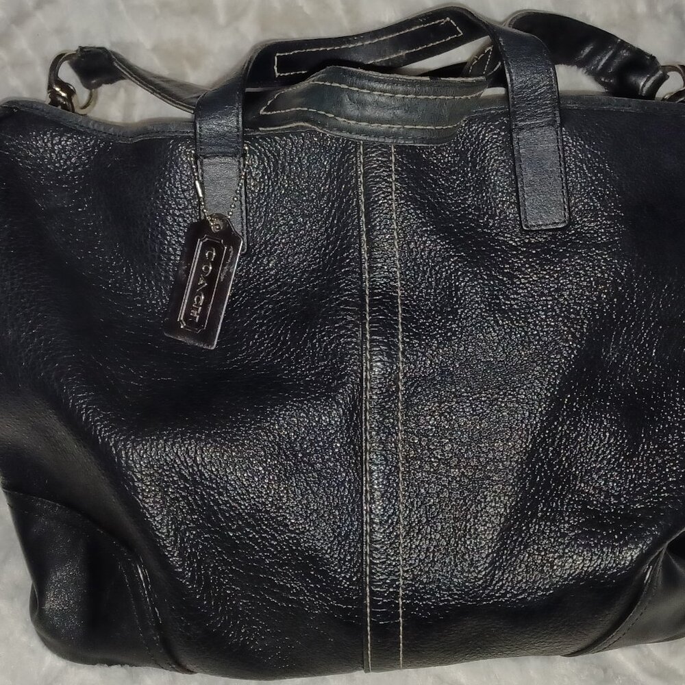 Coach Hadley Duffel, Black Leather - Picture 6 of 13